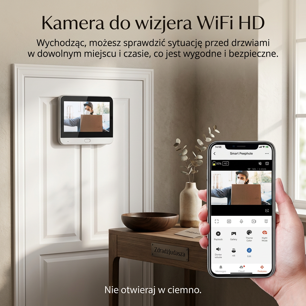 Judasz Nowej Generacji – Inteligentny wizjer drzwiowy z kamerą Wi-Fi i ekranem 4,3″