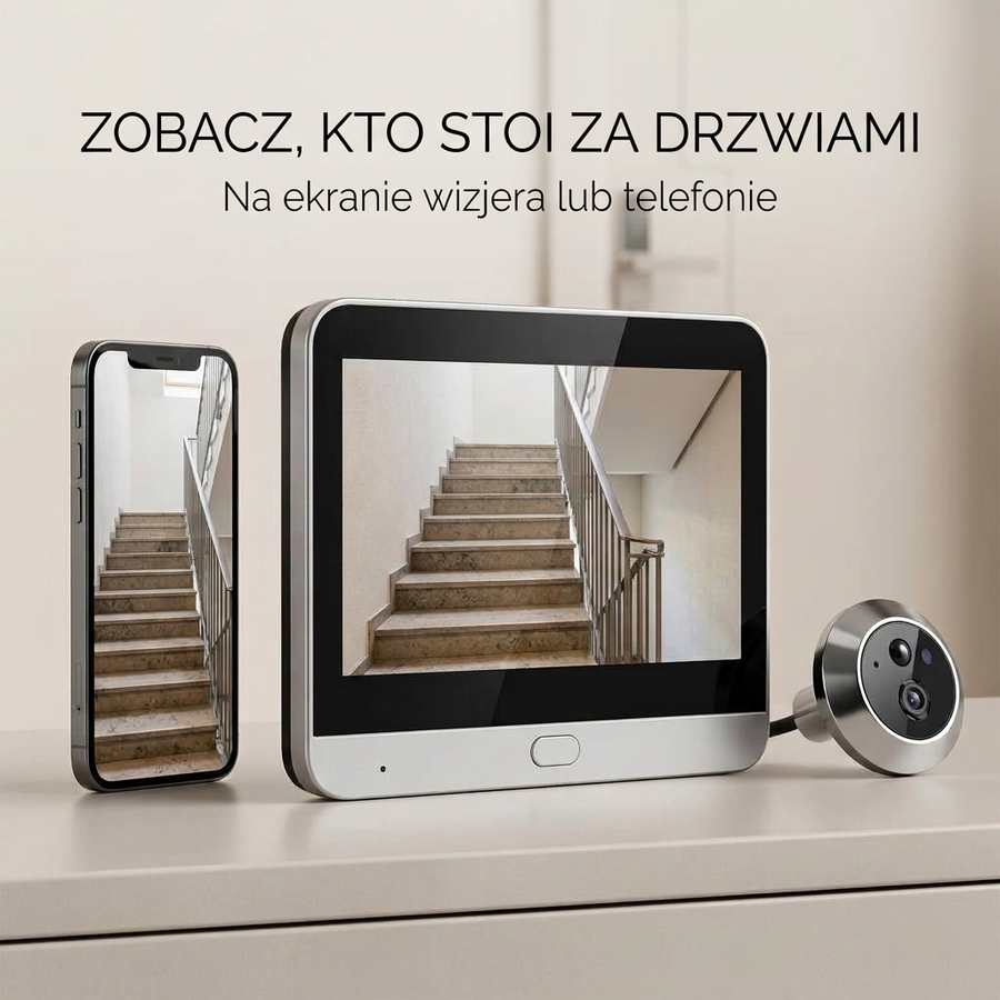 Judasz Nowej Generacji – Inteligentny wizjer drzwiowy z kamerą Wi-Fi i ekranem 4,3″